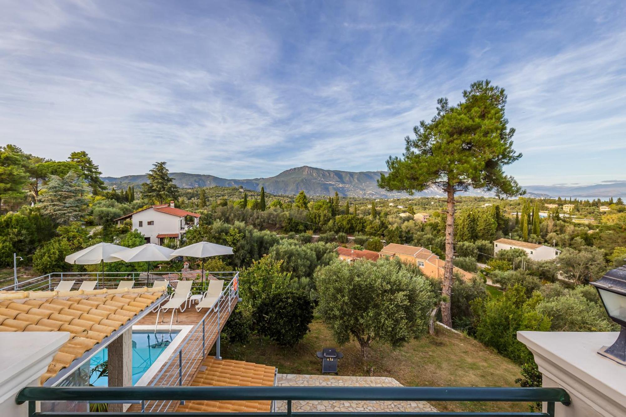 Villa Olivia Corfu - Amazing Sea-View 3 Bedroom Villa With A Pool Gazátika Exteriör bild